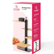 thumbnail: Cookinglife Etagere 4 Laags / Serveertoren + Schaaltje - Zwart Metaal