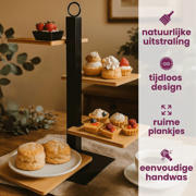 thumbnail: Cookinglife Etagere 4 Laags / Serveertoren + Schaaltje - Zwart Metaal