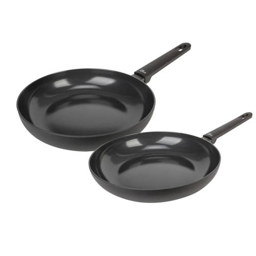 Cookinglife Koekenpannenset Black Cera - ø 24 en 28 cm - PFAS vrij afbeelding