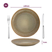 thumbnail: Cookinglife Dinerborden Aqua Maris ø 26 cm - 6 Stuks