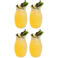 Cookinglife Cocktailglazen / Tiki Ananas Glazen + Herbruikbare Rietjes Zomers Fruit - 4 Stuks