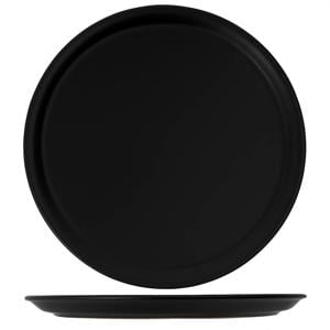 Pizzaborden Aardewerk Zwart Ø 30 cm - Set van 4 Vaatwasserbestendig