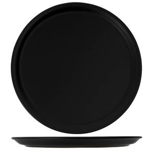 Pizzaborden Aardewerk Zwart Ø 30 cm - Set van 4 Vaatwasserbestendig