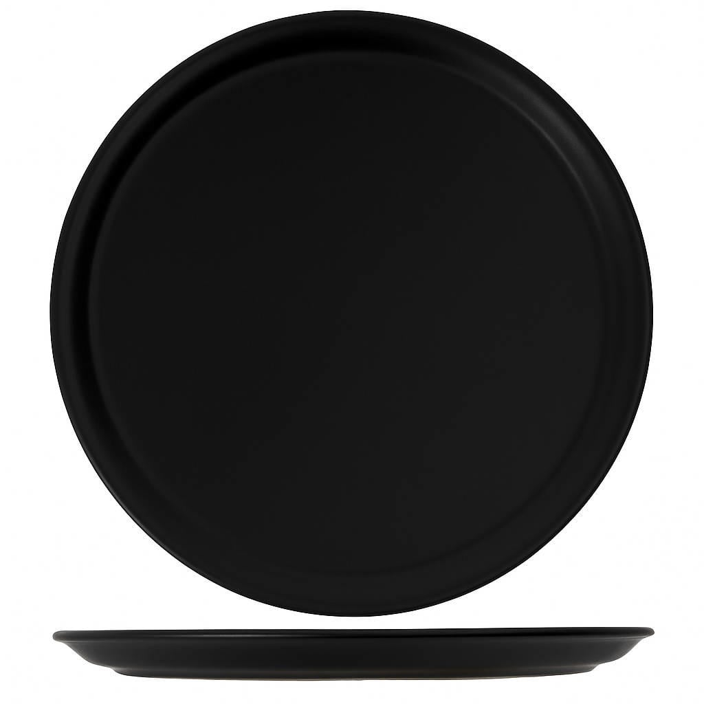 Cookinglife Pizzaborden Aardewerk Zwart Ø 30 cm - Set van 4 Vaatwasserbestendig