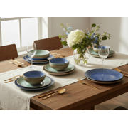 thumbnail: Cookinglife Serviesset Aqua Maris 18-delig / 6 personen - 6 dinerborden, 6 ontbijtborden en 6 kommen