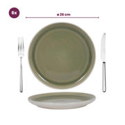 thumbnail: Cookinglife Dinerborden Mos Groen ø 27 cm - 6 Stuks