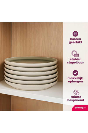 Dinerborden Mos Groen ø 27 cm - 6 Stuks