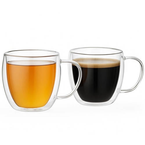 Cookinglife Barista Dubbelwandige Koffie- / theeglazen met oor 280 ml - 2 stuks afbeelding