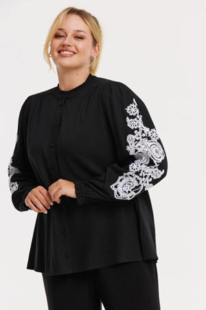 blousetop zwart