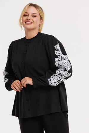 blousetop zwart