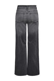 thumbnail: ONLY high waist wide leg jeans black denim