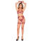 Leg Avenue lingerieset 4-delig met lurex rood