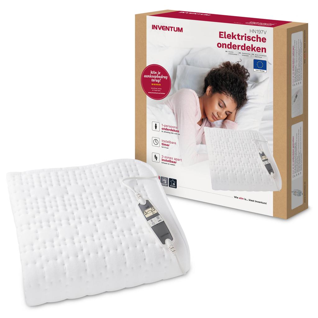 Inventum elektrische onderdeken - HL197V - 210 x 92 cm - wit