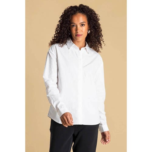 Ivy Beau blouse ecru met parels afbeelding