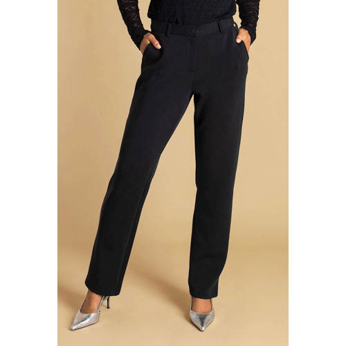Ivy Beau straight regular waist pantalon zwart afbeelding