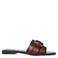 Copenhagen Shoes Kiss leren slippers met siergesp donkerbruin