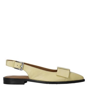 City Walk leren slingback loafers lichtgeel