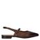 Copenhagen Shoes suède slingback loafers donkerbruin metallic