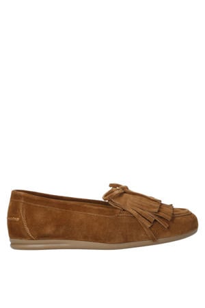 La Boheme suède mocassins cognac