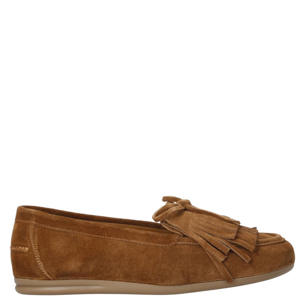 Cognackleurige dames Copenhagen Shoes La Boheme suède mocassins