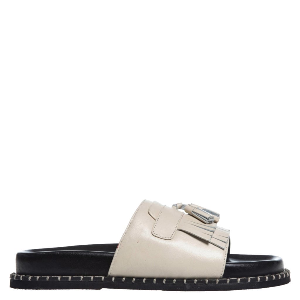 Ecru dames Copenhagen Shoes leren slippers