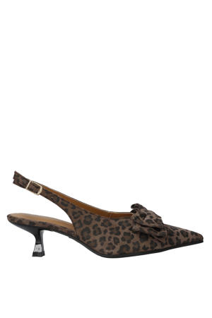As You See suède slingback pumps bruin