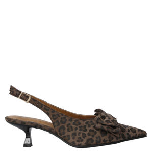 As You See suède slingback pumps bruin