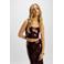Refined Department X Vedder & Vedder top donkerrood met pailletten