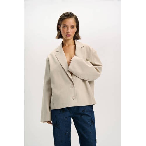 Refined Department X Vedder & Vedder oversized blazer zand afbeelding