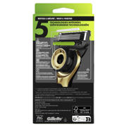 thumbnail: GilletteLabs Champion Gold scheersysteem met exfoliërende strip - 1 handvat + 5 scheermesjes + 1 muurhanger + 1 etui