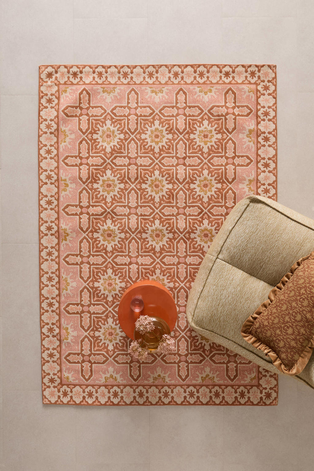 NOUS Living vloerkleed Rosalia roze/terra (230x160cm)