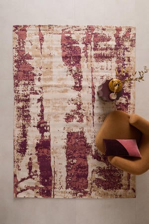 vloerkleed Renato bordeaux/roze (290x200cm)