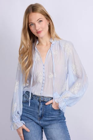 blouse lichtblauw