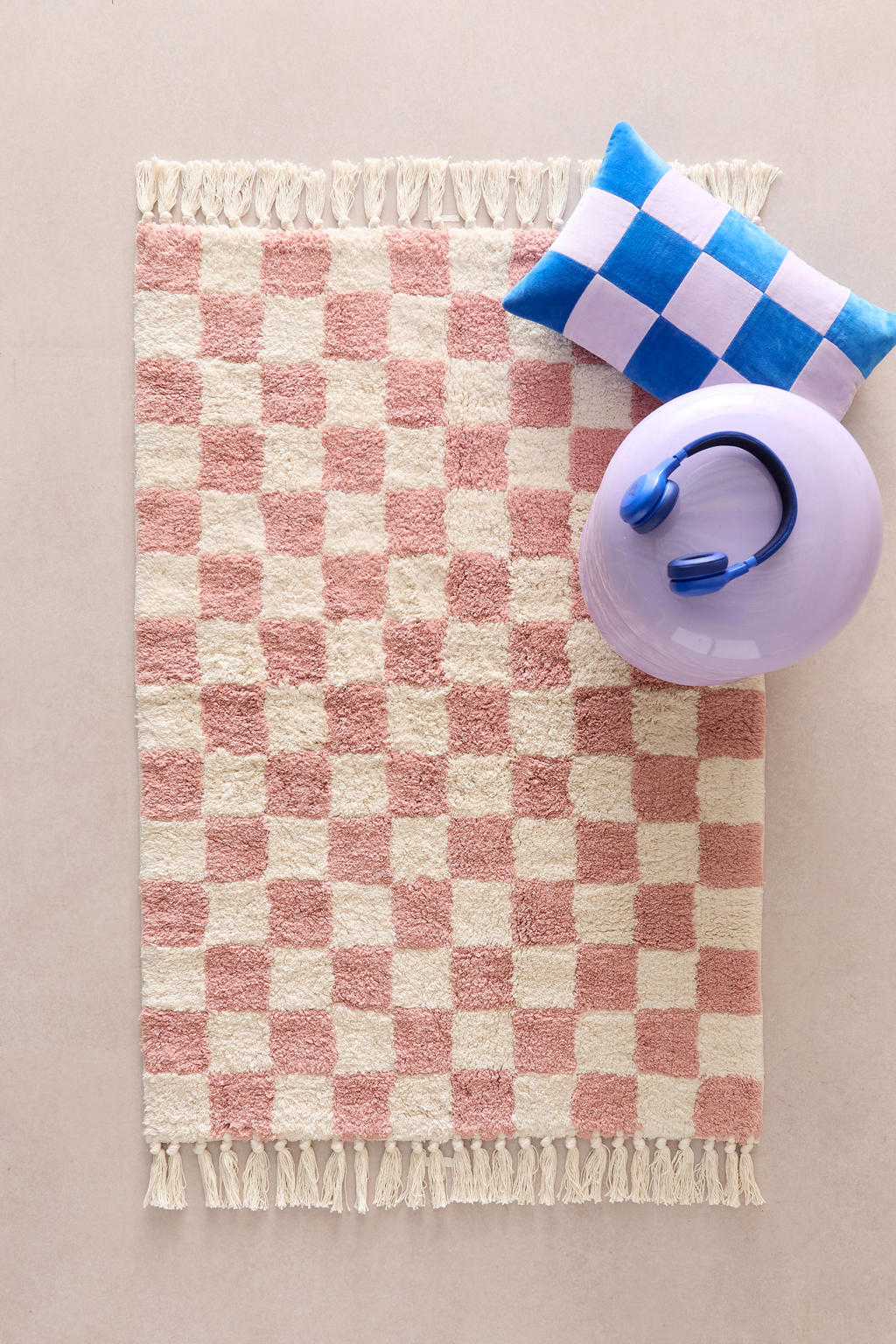 NOUS Kids kindervloerkleed Checker board (130x90 cm)
