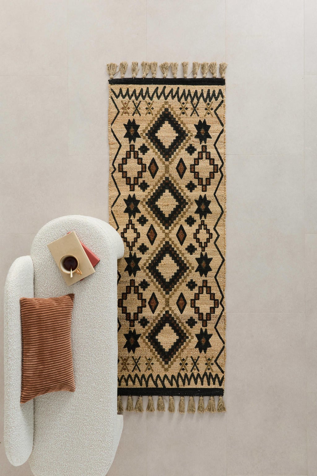 NOUS Living vloerkleed jute Addison (200x70cm)