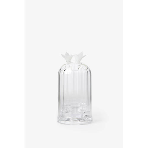 Sissy-Boy Glazen waxinelichthouder met kerstengel (14.5x7.5 cm) afbeelding