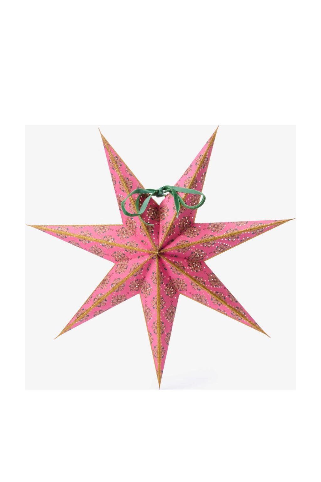 Sissy-Boy Roze kerstster met LED-licht (60 cm)
