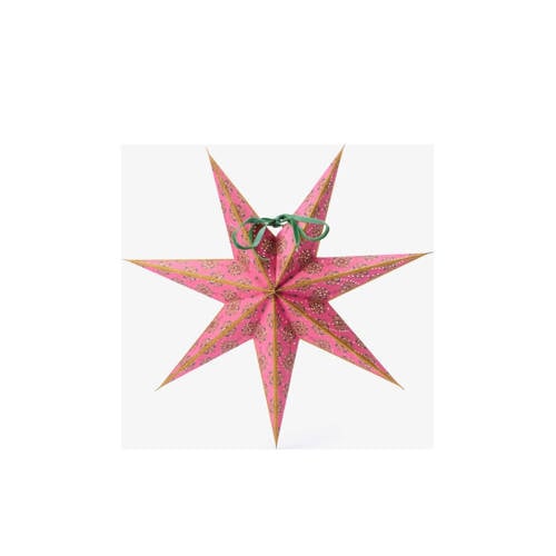 Sissy-Boy Roze kerstster met LED-licht (60 cm) afbeelding