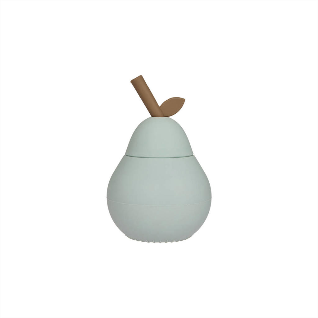 OYOY Mini drinkbeker met rietje Peer (120 ml)