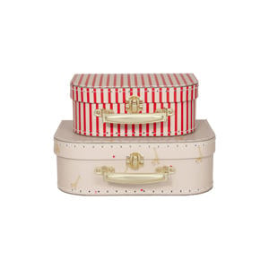 opberg koffertjes Giraffe & stripe (set van 2)