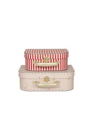 opberg koffertjes Giraffe & stripe (set van 2)