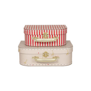 opberg koffertjes Giraffe & stripe (set van 2)
