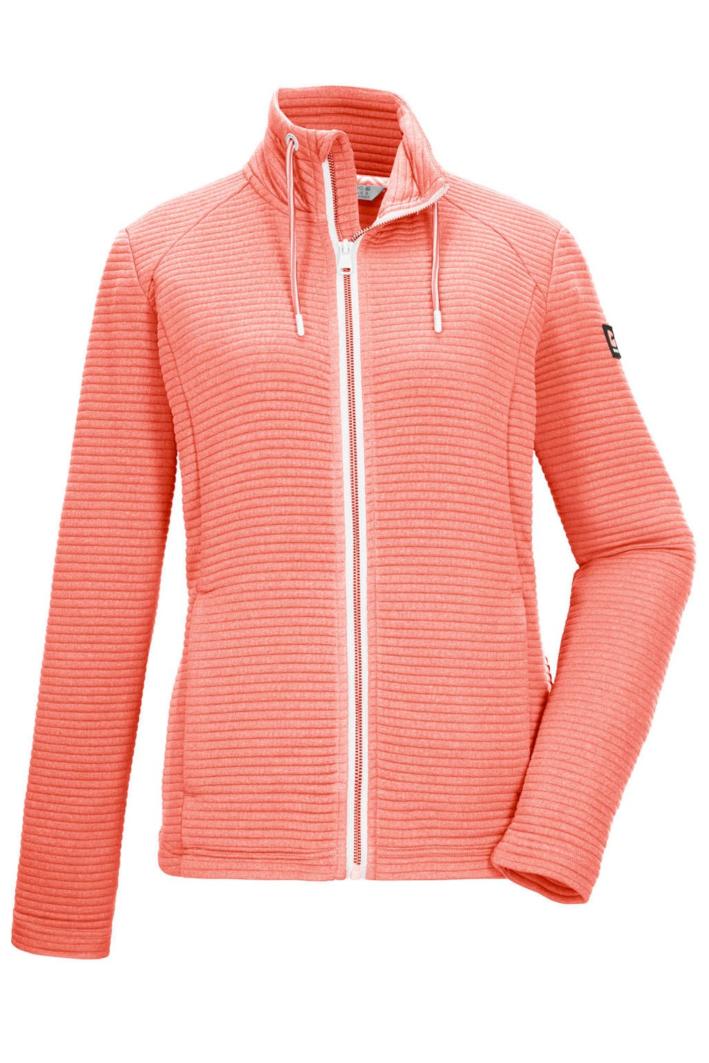Oranje dames Killtec vest met lange mouwen, capuchon en ritssluiting