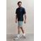 Kultivate regular T-shirt met backprint donkerblauw