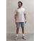 Kultivate regular T-shirt met backprint beige