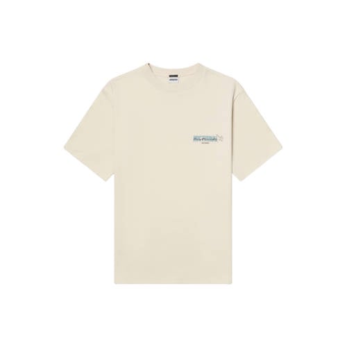 Kultivate regular T-shirt met backprint beige afbeelding