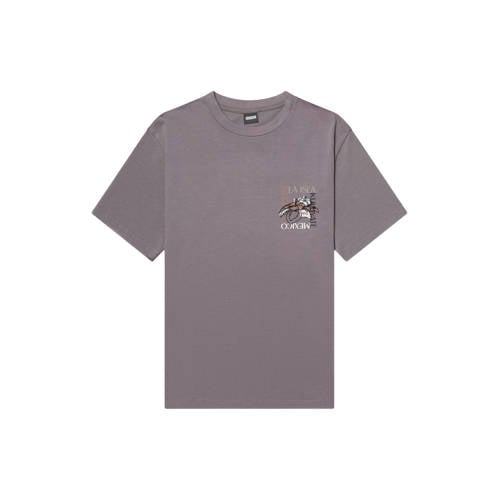 Kultivate regular T-shirt met backprint grijs afbeelding