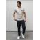 Kultivate regular T-shirt met backprint beige