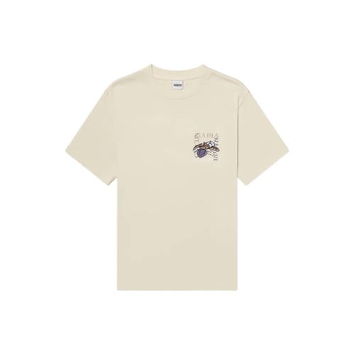 Kultivate regular T-shirt met backprint beige afbeelding