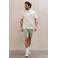Kultivate relaxed gebloemd T-shirt met backprint ecru